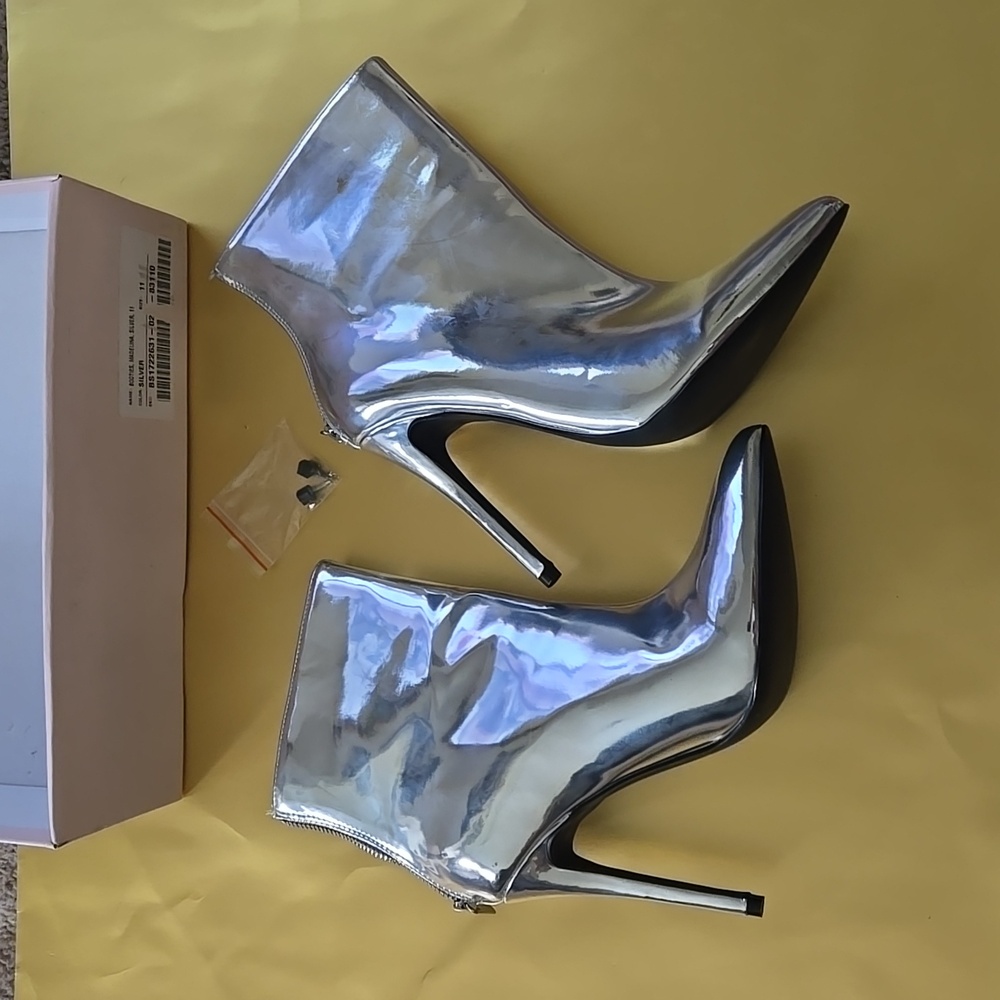 Silver Heeled Booties